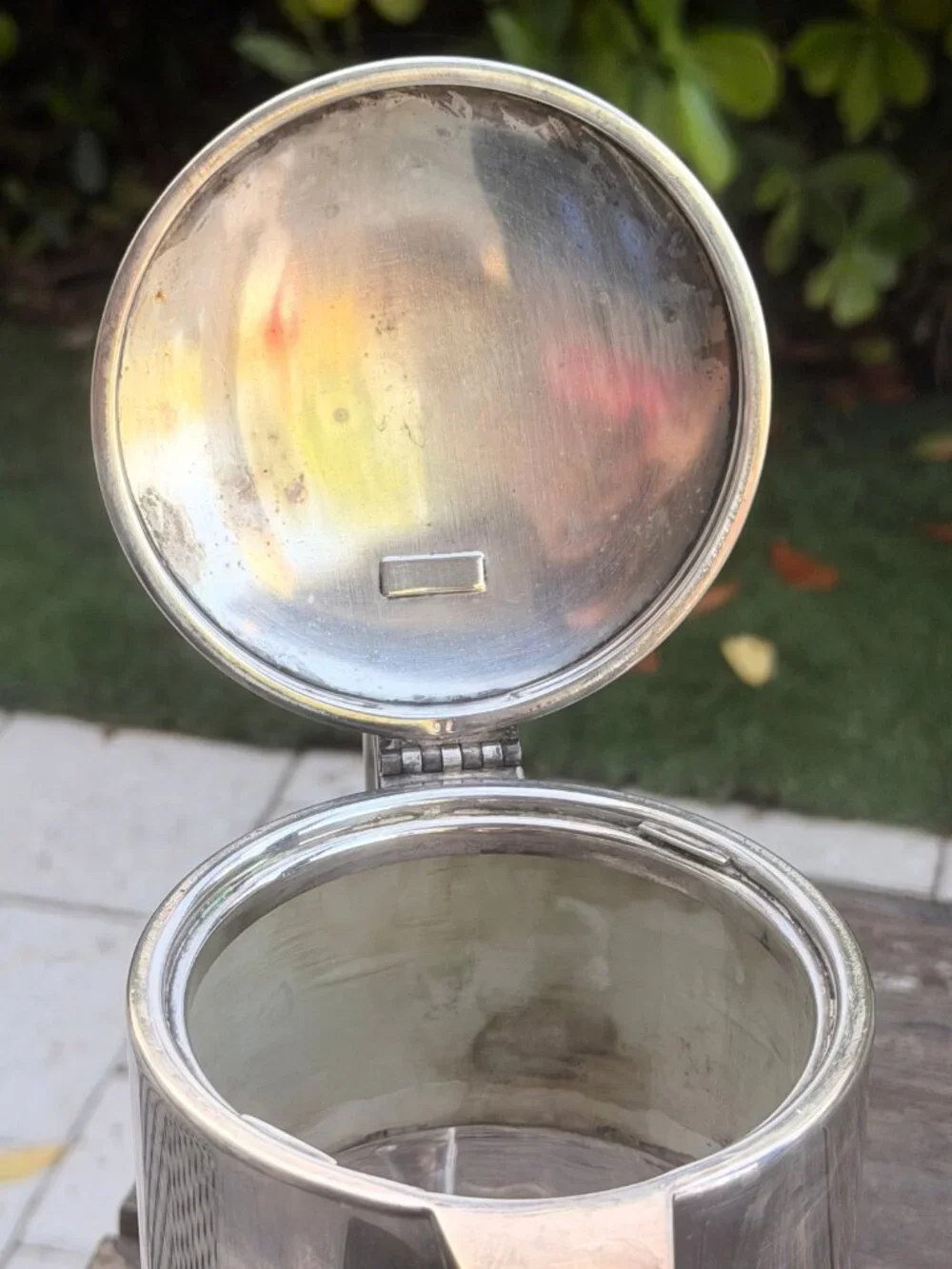 Vintage Silver Plated Decanter Carafe Glass 